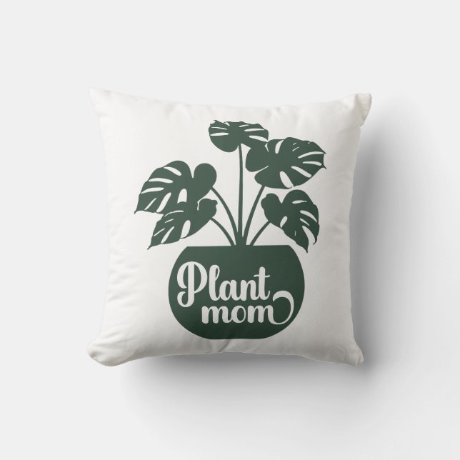 Anläggning Mamma Grönt Pocksats Plant Kudde (Framsida)
