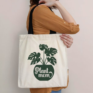 Anläggning Mamma Grönt Pocksats Plant Tygkasse