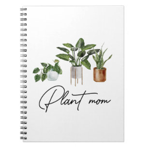 Anläggning Mamma Watercolor House Plants Anteckningsbok