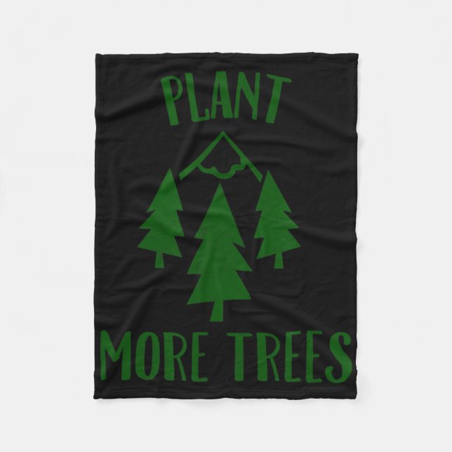 Anläggning mer Träd Earth Day Forestry Glol Warmin Fleecefilt (Framsidan)