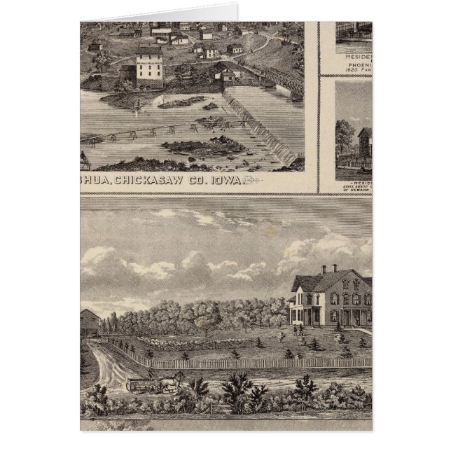 Anläggning och hemvist i Nashua Hälsningskort (Framsidan)