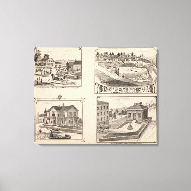 Anläggning och vattenverk i Hydeville Canvastryck (Framsida)