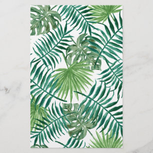 Anläggning Tropical Botanical Handflatan Löv Brevpapper
