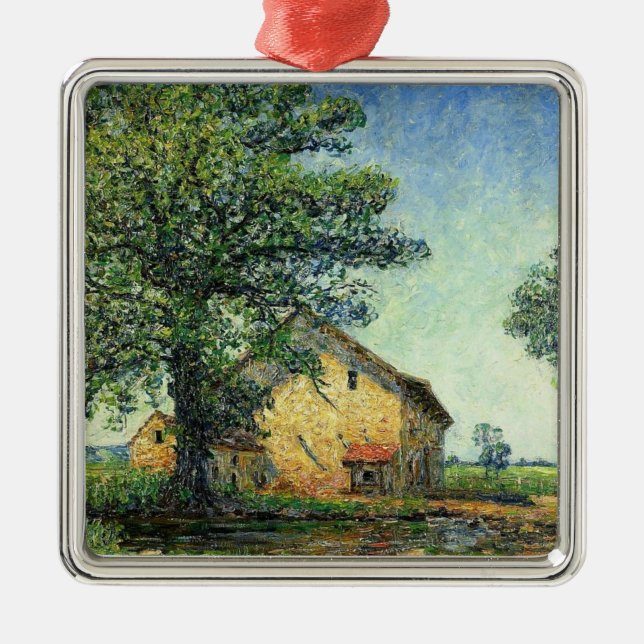 Anläggning vid La Petite Mare in Frankrike (av Pic Julgransprydnad Metall (Framsidan)