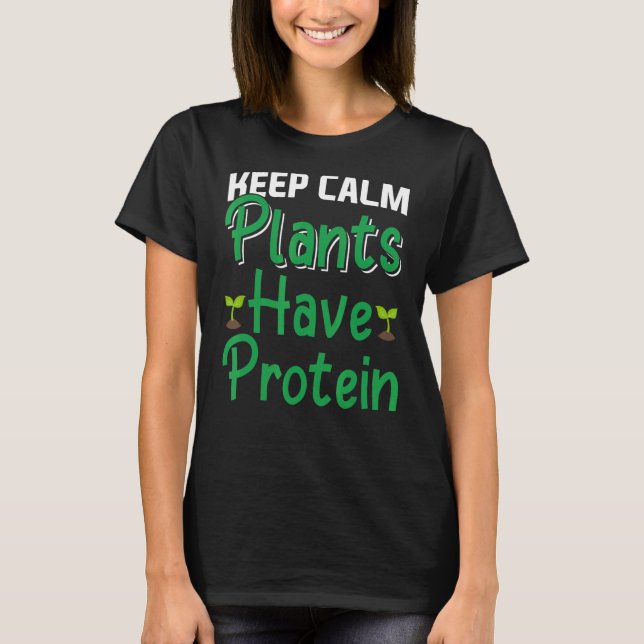 Anläggningar för Lugn av behålla har Protein Vegan T Shirt (Framsida)