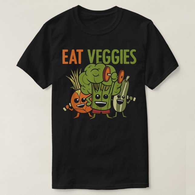 Anläggningsbaserat Diet Veggie Älskare Vegans Fitn T Shirt (Design framsida)