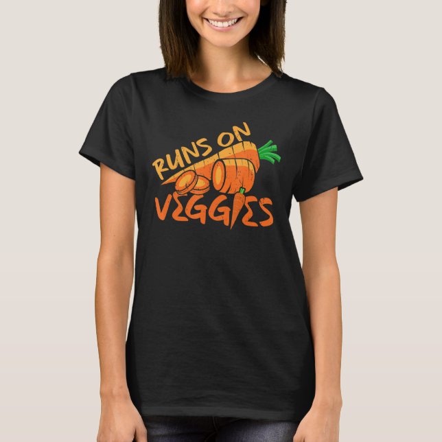 Anläggningsbaserat Springa på Veggies Carrot Go Ve T Shirt (Framsida)