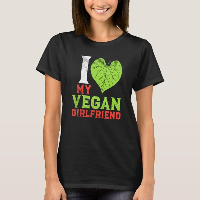 Anläggningsbaserat Vegan-par I Kärlek Min Vegan Gi T Shirt (Framsida)