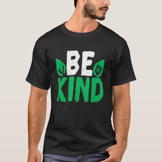 Anläggsbaserad be-typ Go Vegan T Shirt (Framsida)