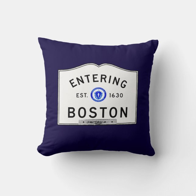 Anländer till Boston Kudde (Framsida)