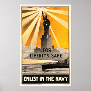 Anmäl dig i NAVY for Liberty's Sake! Amerikanska K Poster