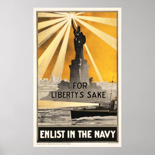 Anmäl dig i NAVY for Liberty's Sake! Amerikanska K Poster (Framsidan)