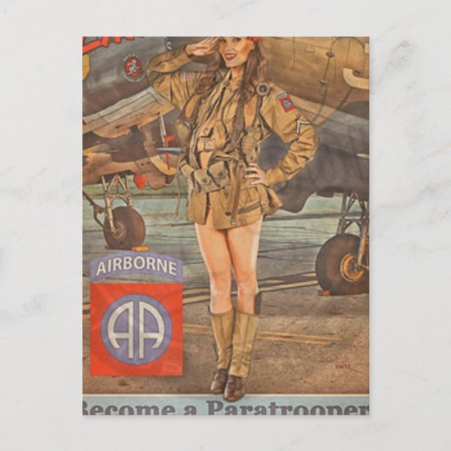 Anmäl dig till den 82:a flygburna vykort (Framsida)