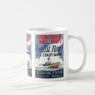 Anmäl nu! U.S. Kusten Guard Kaffemugg