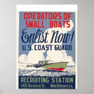 Anmäl nu! U.S. Kusten Guard Poster
