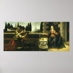 Anmälan av Herren genom Leonardo da Vinci Poster