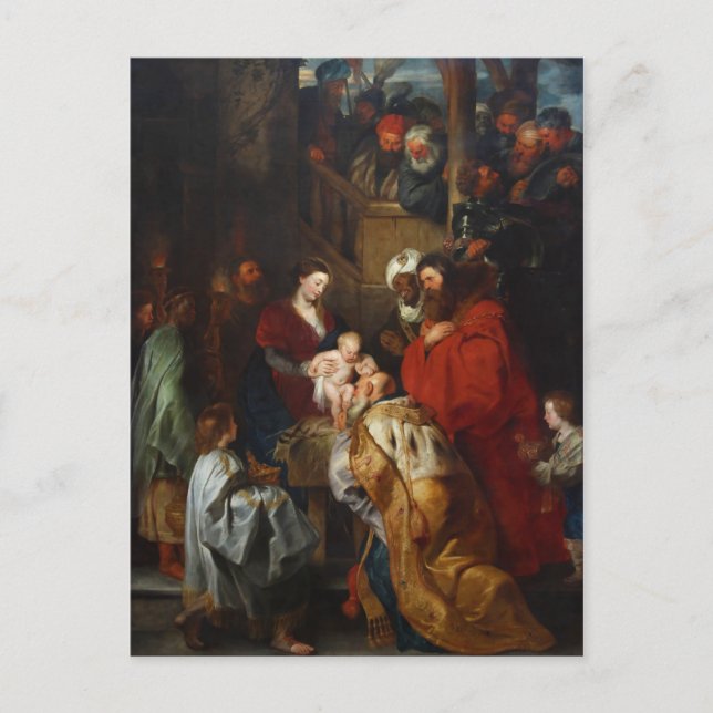 Anmälan av Magi av Peter Paul Rubens Vykort (Framsida)