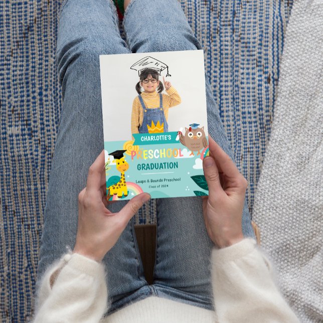 Anmälan från Animal Kid Preschool Photo Studenten Inbjudningar (Skapare uppladdad)