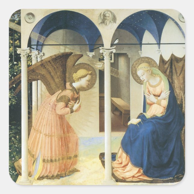 Anmälan från Fra Angelico Fyrkantigt Klistermärke (Framsida)