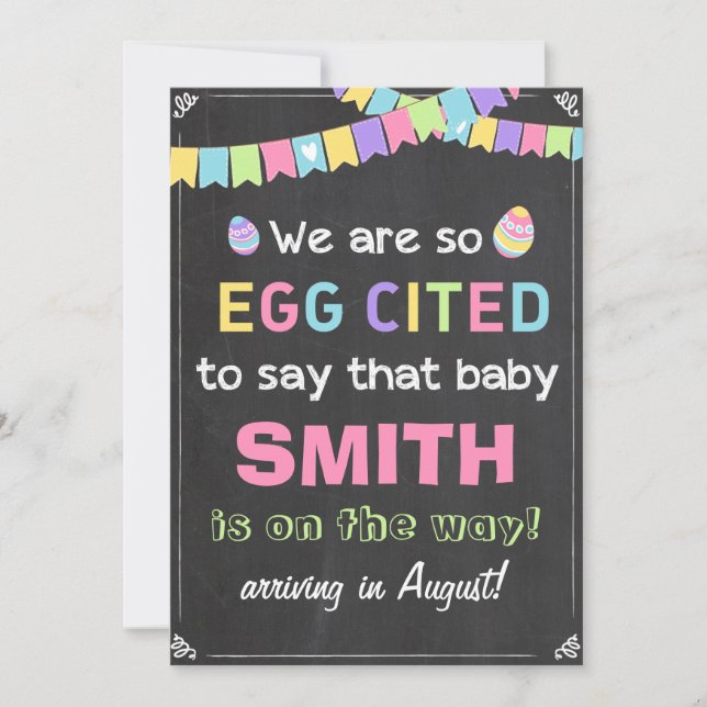 Anmälan från Graviden Uppräkning av  påsk Julkort (Framsida)