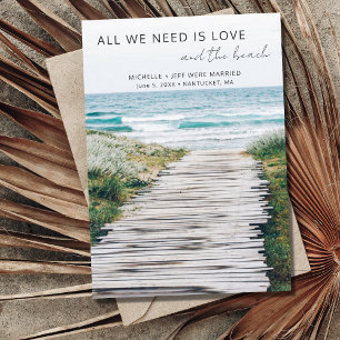 Anmälan från Nantucket Beach Elope Bröllop Inbjudningar