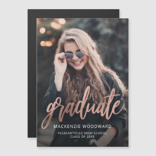 Anmälan från Photo Ro Guld Magnetic Studenten Magnetisk Inbjudningskort