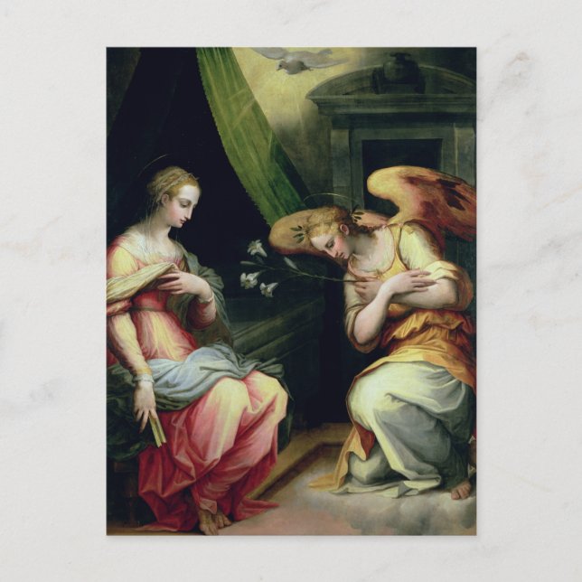 Anmälan (olja på panel) 3 vykort (Framsida)