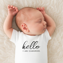 Anmälan om ankomst till nyfödd bebis Hej Namn T Shirt