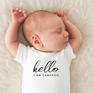 Anmälan om ankomst till nyfödd bebis Hej Namn T Shirt