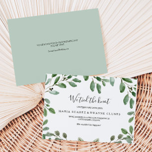 Anmälan om Eucalyptus Elopement i tropisk Grönt Meddelande