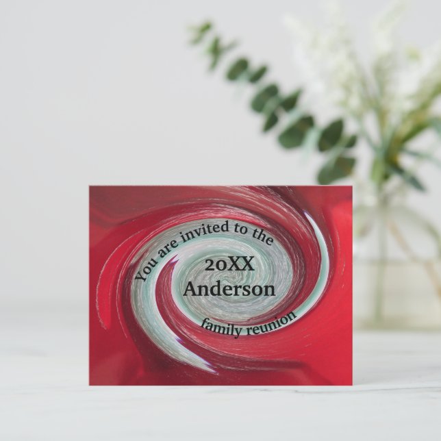 Anmälan om familjeåterförening Bright Red Vykort (Stående Fram)