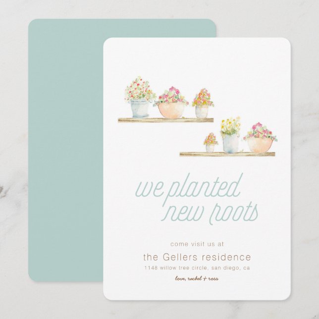 Anmälan om nya rötter för Flytta i hemmet Meddelande (Fram/baksida)