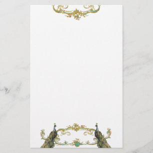 Anmälan om Peacock i Guld Filigree Flyer
