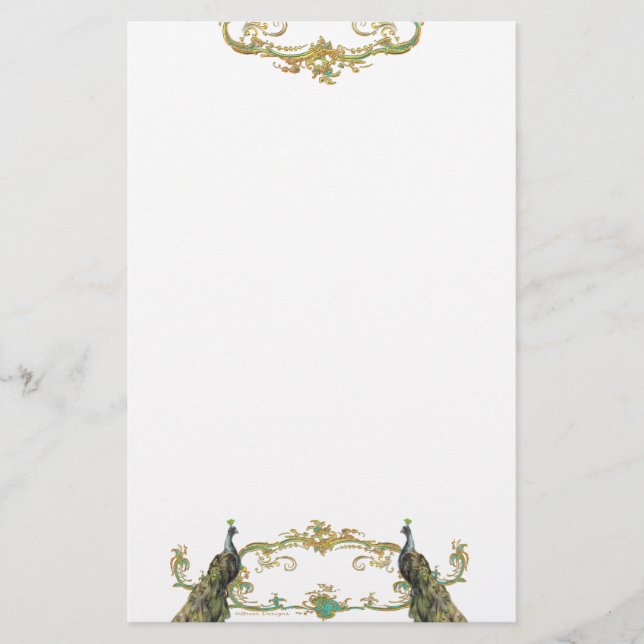 Anmälan om Peacock i Guld Filigree Flyer (Framsidan)