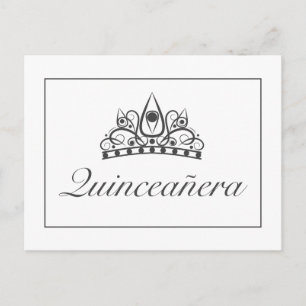 Anmälan till Quinceañera Party Krona Vykort