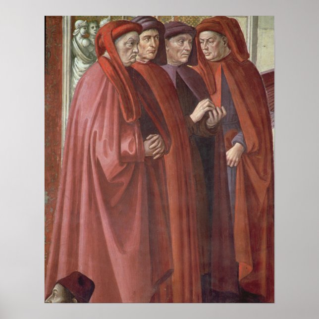 Anmälan till St. Zacharias (fresco) (detaljer) Poster (Framsidan)