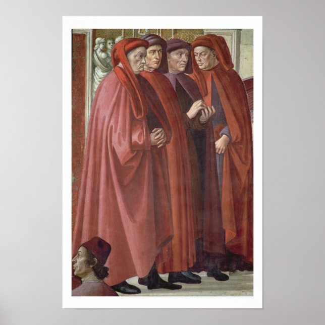 Anmälan till St. Zacharias (fresco) (detaljer) Poster (Framsidan)