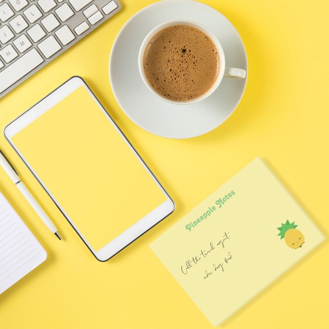 Anmärkning för ananas för personlig Gult Post-it Block (Skapare uppladdad)