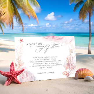 Anmärkning om gåvor under Bröllop Wishing-brunn Tilläggskort