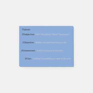 Anmärkning om SOAP efter behandling studenter Post-it Block