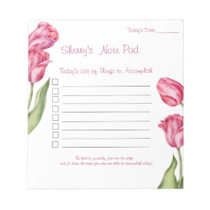 Anmärkning Pad 5.5x6 Stora tulips Sak till Accompl Anteckningsblock