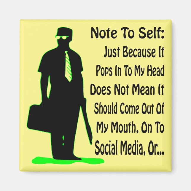 Anmärkning till dig bara för att den går in i mitt magnet (Framsidan)