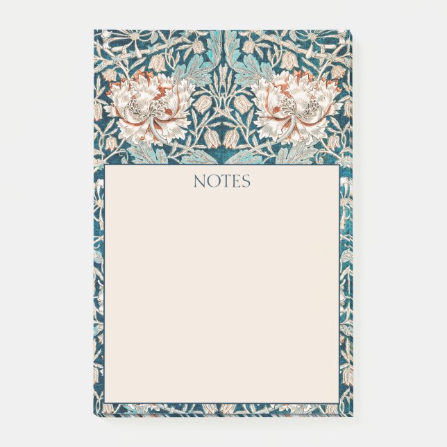 ANMÄRKNINGAR EFTER IT: WILLIAM MORRIS : HONEYSUCKL POST-IT BLOCK (Framsida)