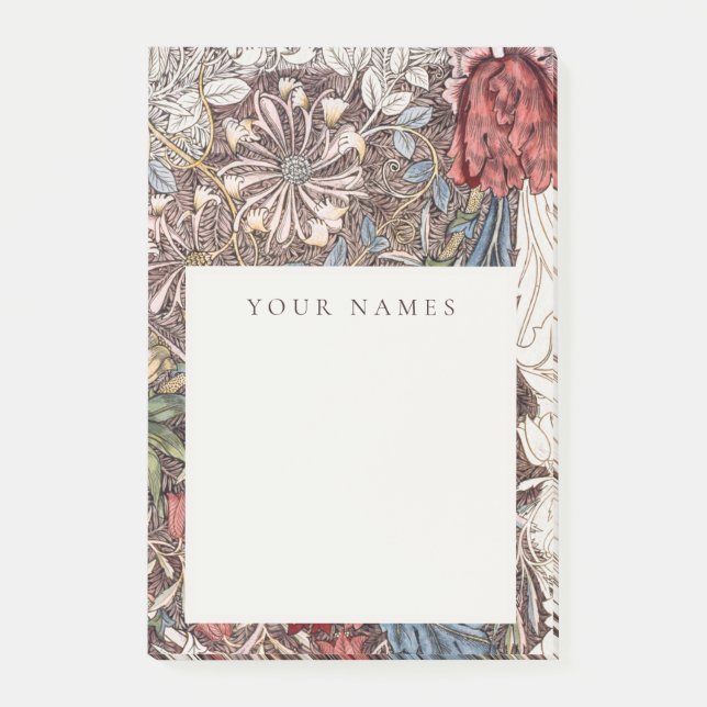 ANMÄRKNINGAR EFTER IT: WILLIAM MORRIS HONEYSUCKLE  POST-IT BLOCK (Framsida)