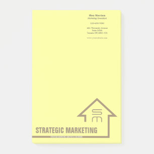 Anmärkningar från det strategiska Marknadsföring Post-it Block