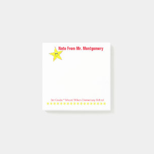 Anmärkningar från Star Elementary School Teacher Post-it Block