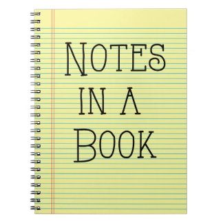 Anmärkningar i en Bok, gult legal pad, Spiral Note Anteckningsbok