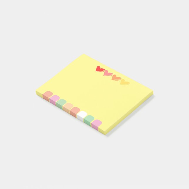 Anmärkningar om minimalistiska färgämnen post-it block (Vinklad)