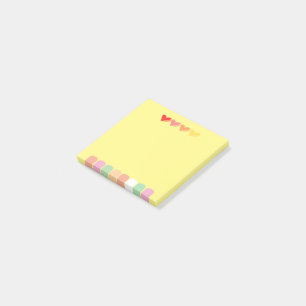 Anmärkningar om minimalistiska färgämnen post-it block