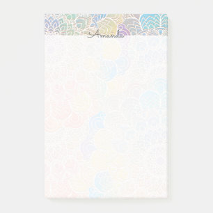 Anmärkningar om vattenfärg mandala post-it block